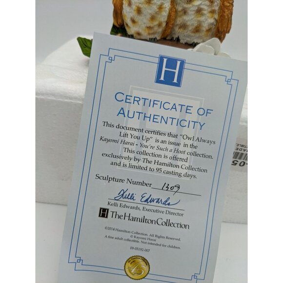 Hamilton Collection Owl Always Lift You Up Figurine Sculpture With COA - Picture 7 of 8